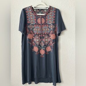 Embroidered Andree Grey Dress SZ Small